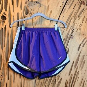 Nike Dri-Fit Purple Women's Running Shorts with White Trim. Size: S